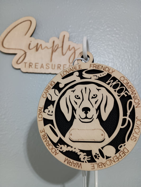 Foxhound Dog Car Charm Air Freshener