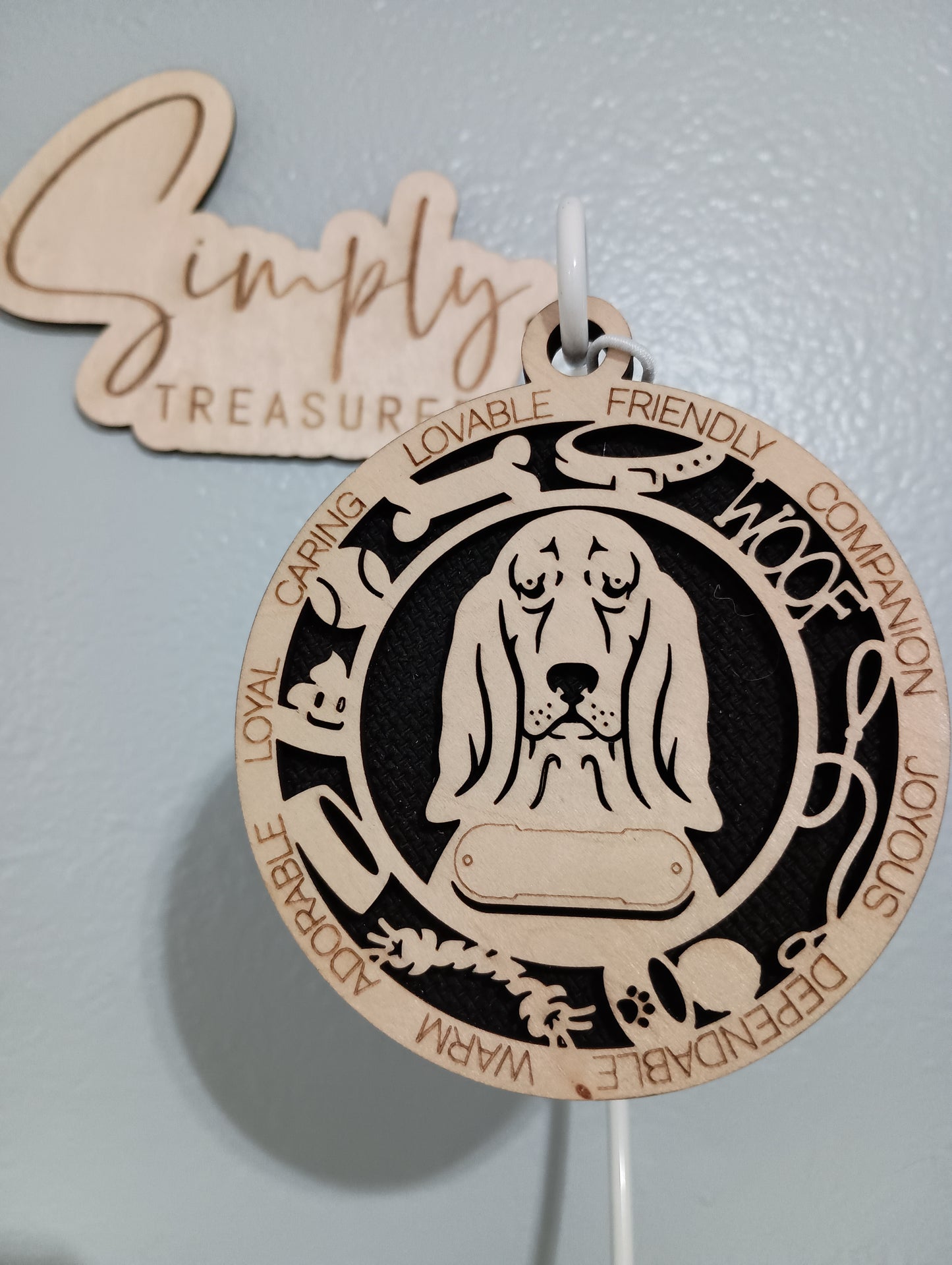 Basset Hound Dog Car Charm Air Freshener
