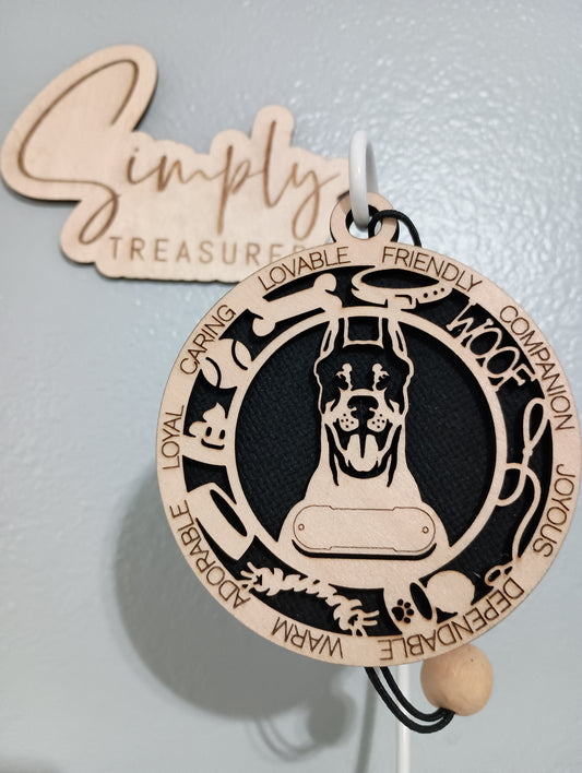 Doberman(cropped) Car Charm Air Freshener