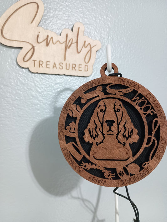 Springer Spaniel Dog Car Charm Air Freshener