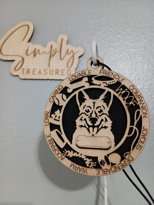 Corgi Dog Car Charm Air Freshener