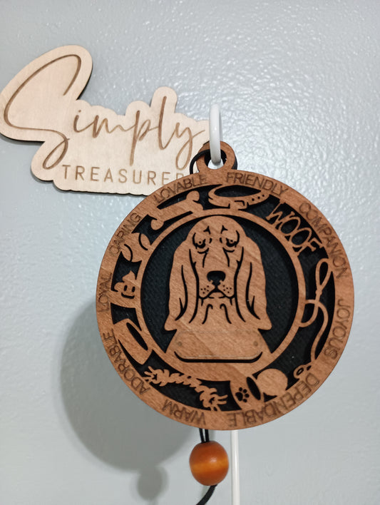 Basset Hound Dog Car Charm Air Freshener