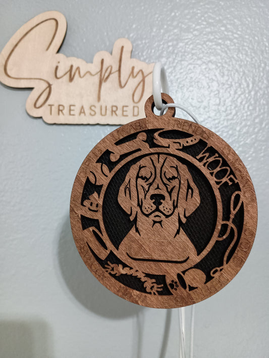 Beagle Dog Car Charm Air Freshener