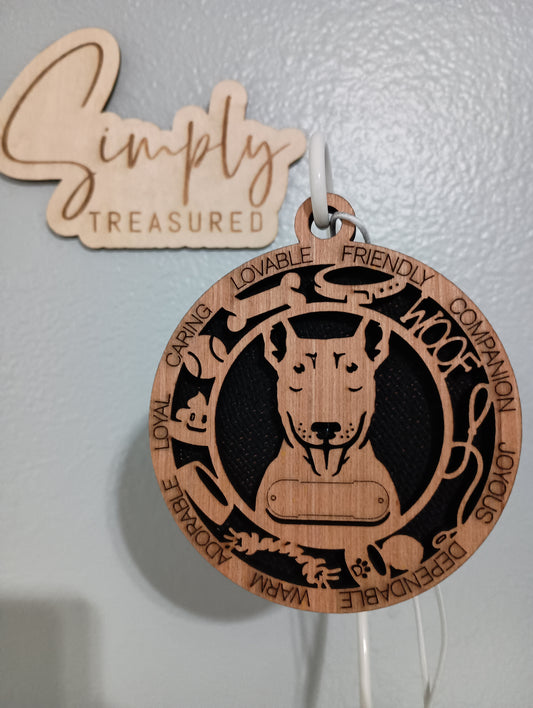 Bull Terrier Dog Car Charm Air Freshener