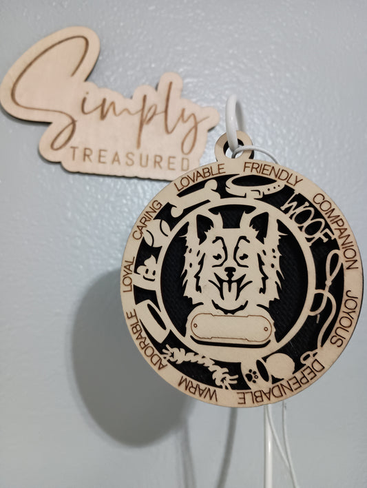 Papillon Dog Car Charm Air Freshener